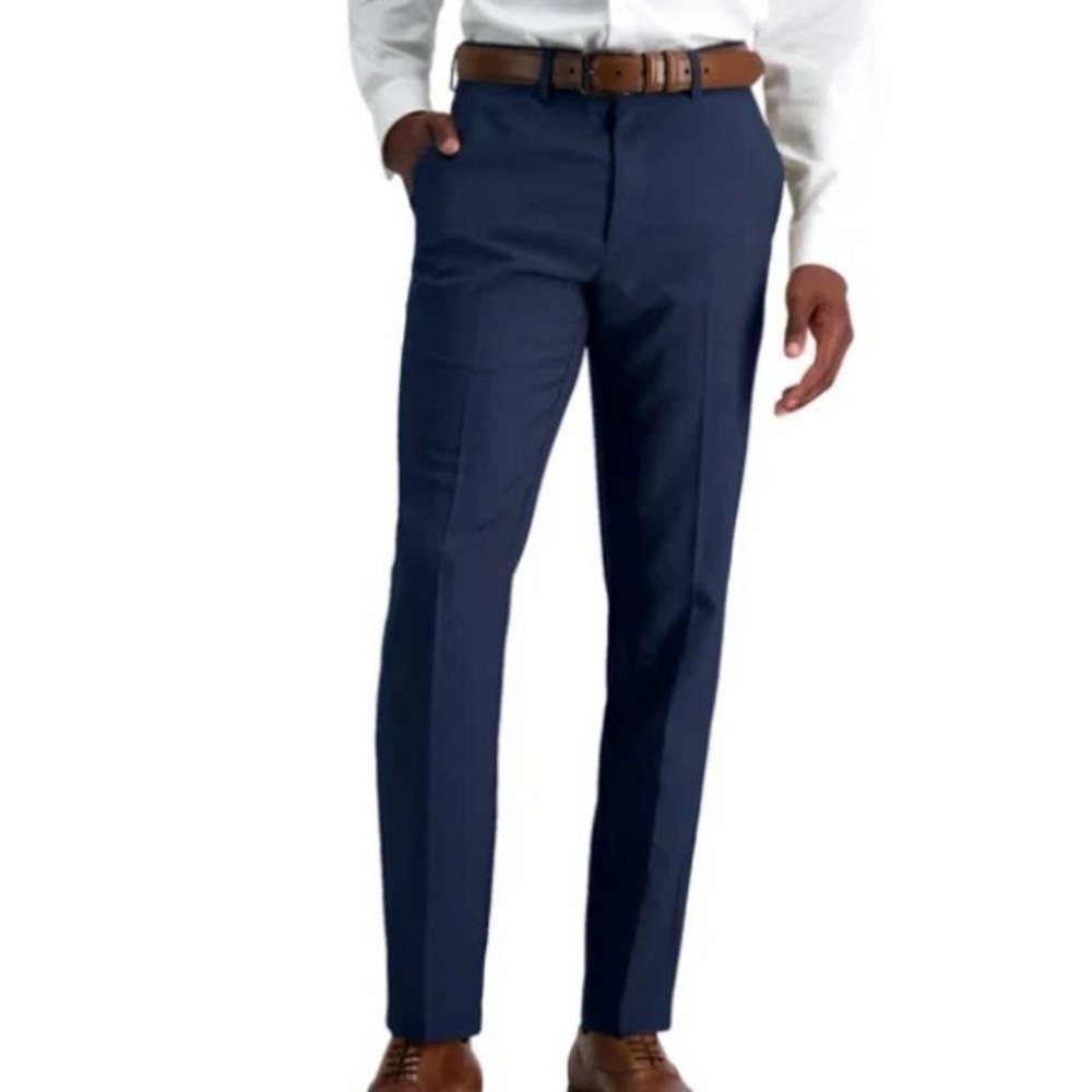 NWT Kenneth Cole Reaction Men's 45x32 Navy Blue Techni-Cole Dress Pants